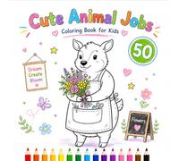 Cute Animal Jobs: Coloring Book: Adorable Animals in Fun Professions | Simple Bold Line Art, One-Sided Pages for Easy Coloring (Cozy Little Friends)
