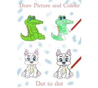 Cute Animal Kids Activity Book. Dot to Dot, Copy, Draw and Colour