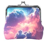 Cute Animal Leather Coin Purses & Pouches Cute Kiss Lock Fantasy Cosmic Nebula Sky Colors Change Purse Wallet, Fantasy Cosmic Nebula Sky Colors, Classic