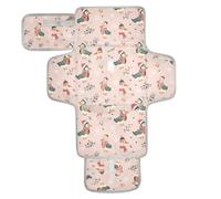 Cute Animal Light Pink Playful Mallard Duck Reusable Changing pad Portable with Tissue Pocket Waterproof Pads for Baby for Moms, Dads