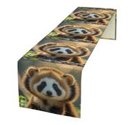 Cute Animal Linen Table Runner 72 Inches Long Farmhouse Table Runners Dining Table Dresser Runner Scarves Tabletop Decoration for Kitchen Home Party Holiday