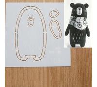 Cute Animal Little Doll Sewing Template,Quilting Templates Drawing Template Tutorial,Soft Plastic Embroidery Template Patchworks Hand Account Quilting Ruler For DIY Crafting Art 1094 Mini Bear