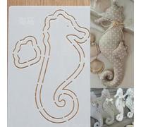 Cute Animal Little Doll Sewing Template,Quilting Templates Drawing Template Tutorial,Soft Plastic Embroidery Template Patchworks Hand Account Quilting Ruler For DIY Crafting Art 1095 Seahorse