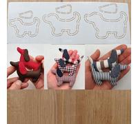 Cute Animal Little Doll Sewing Template,Quilting Templates Drawing Template Tutorial,Soft Plastic Embroidery Template Patchworks Hand Account Quilting Ruler For DIY Crafting Art 1093 Three Puppy