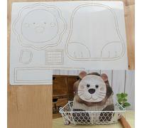 Cute Animal Little Doll Sewing Template,Quilting Templates Drawing Template Tutorial,Soft Plastic Embroidery Template Patchworks Hand Account Quilting Ruler For DIY Crafting Art 1092 Lion Pouch