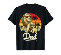 Cute Animal Lovers Dad Papa Vintage Lion Daddy Father's Day T-Shirt