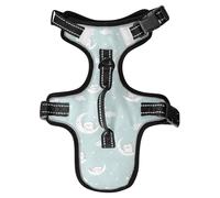 Cute Animal Moon Kitten Pastel Blue Reflective Dog Vests for Large for Dingo Night Walking Accessories Dog Vest for Walking Chaleco para perro