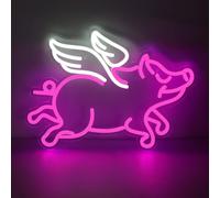 Cute Animal Neon Sign for Wall Decor, Neon Light for Bedroom LED Light Up Sign Creative Aesthetic Room Decor, USB Dimmable Backdrop Home Party Birthday Gift for Kids Boys Girls