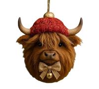 Cute Animal Ornaments - Christmas Tree Decorations | 5x7cm Tree Decorations, 2d Acrylic Funny Pendant for Display, Seasonal Décor, Hanging Ornaments Display with Animal Design