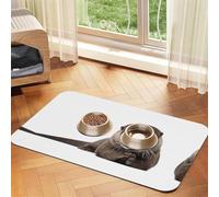 Cute Animal Otter Printed Pet Bowl Mats, Non-Slip And Tasteless Dog And Cat Feeding Mats