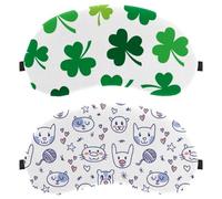 Cute Animal Pattern 2-Pack Light-Blocking Soft Breathable Eye Patch Sleeping Masks
