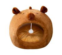 Cute Animal Pet Bed - Non-Slip, Sturdy Plush , Capybara Theme Nest for Small Cats and Dogs | Soft, Cosy Sleeping Cave Bed for Pets and Cats