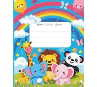 Cute Animal Primary Composition Notebook for Kids | Handwriting and Drawing Practice Journal | Kindergarten & 1st Grade School Book | 7.5 x 9.25 in: ... and Creativity | Adorable Animal Cover