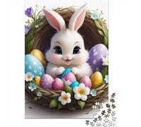 Cute Animal Rabbit 500 Piece Jigsaw Puzzles for Adults, Puzzle for Teenagers, Family Entertainment Toys 500pcs (52x38cm)