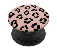 Cute Animal Rose Pink Cheetah Print Leopard Design PopSockets Swappable PopGrip