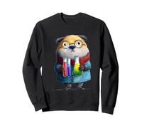 Cute Animal Scientist Lab Experiment Illustration Sweatshirt