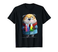 Cute Animal Scientist Lab Experiment Illustration T-Shirt