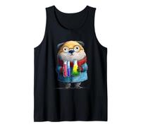 Cute Animal Scientist Lab Experiment Illustration Tank Top