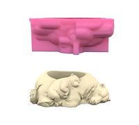 Cute Animal Shape Planter Vase Cements Silicone for Hand-Making Plant Flowerpot Silicone Flowerpot Molds
