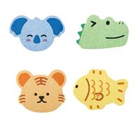 Cute Animal Shapes Baby Sponges - 4 Pcs Soft Exquisite Sponges for Newborn & Toddler Bath Care