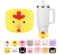 Cute Animal Silicone Boot for Stanley 40 oz, Bottle Bottom Protector Cover for Tumbler, Stanley Cup Boot 20 30 oz, Cup Accessories for Quencher IceFlow