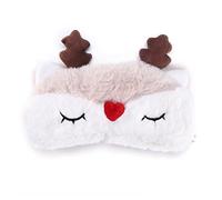 Cute Animal Sleeping Sleep Masks, 5 Colors Soft Plush Eye Cover, Pink Bunny, Reindeer, Crown Elk, Koala, Christmas Deer, Winter Wamer Carton Nap Eye Shade Mask (Reindeer)