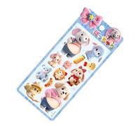 Cute Animal Stickers 3D Embossed Craft Decor | Small Embossed Stickers for Notebook - for Water Bottles, Laptops, Guitars, Suitcases, Luggage, Glasses, Tablets, Diaries