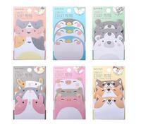 Cute Animal Sticky Notes, 270 Sheets Funny Post It Notes Set for Pet Lovers, Self-Adhesive Mini Post It Notes for Journaling Crafting, Girls Stationary, Party Bag Fillers 2.6x4.1 Inch