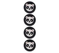 Cute Animal Thumb Grips, 4Pcs Thumb Grip for Panda Switch Button Caps Multipurpose Replacement Silicone Thumb Grip Caps for Ps5 Controller, for Accessories (Black)