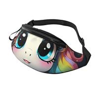 Cute Animal with Colorful Hairstyle Fanny Pack for Men Women Fashion Waist Packs Adjustable Crossbody Bags Everywhere Belt Bag