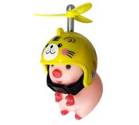 Cute Animal with Propeller Helmets | Motorcycle Decorations in the shape of a cute pig, with a classic design that combines cultural traditions and innovative creativity.