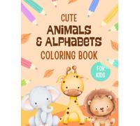 Cute Animals & Alphabets Coloring Book