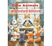 Cute Animals at School and Bookstore - Coloring Book for Kids: 50 Adorable Little Animals in Fun School and Bookstore Scenes | Perfect for Kids Ages ... Easy & Fun Animal Coloring Series)