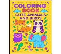 Cute Animals & Birds Coloring Book: Fun Coloring Pages