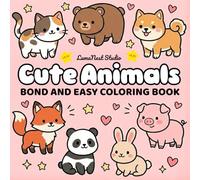 Cute Animals Coloring Book: Bold and Easy Coloring Pages with Simple and Big Designs for Kids Ages 4-8