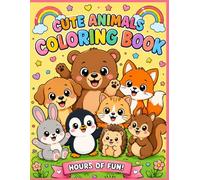 Cute Animals Coloring Book for Kids Ages 3-8: 50 Fun and Easy Coloring Pages Featuring Puppies, Kittens, Farm Animals, Jungle Animals, Ocean Animals, ... (Early Learning Studio Coloring Books)