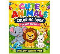 Cute Animals Coloring Book: For Kids Ages 4-8