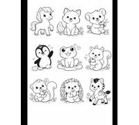 Cute Animals Coloring Book for Kids Ages 4-8
