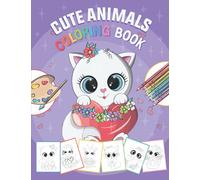 Cute Animals Coloring Books:: Coloring Books for Kids with Cats, Dogs, Raccoons, Giraffes, Elephants, Fox and More. Funny Mammals Animals with Big Eyes.