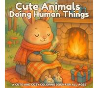 Cute Animals Doing Human Things: A Cute and Cozy Coloring Book for Kids, Teens and Adults