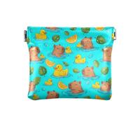 Cute Animals Giraffes Lions Coin Purses Purse Key Case Coin Bag, Small Coin Purse for Credit Card, Keys, Lipstick, Cute Capybaras Blue, One Size, Cute Capybaras Blue