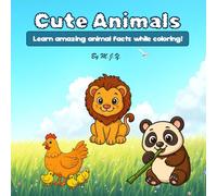 Cute Animals: Learn amazing animal facts while coloring!