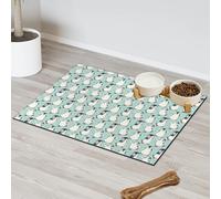 Cute Animals Penguins Pet Feeding Mat for Cat Dog Water Bowl Food Mats Penguins Pet Feeding Mats Absorbent Nti-Slip Contain Spills Protects Floors Placemat 40.6 x 60.9 cm