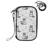 Cute Animals Raccoons White Passport Holder for Travel Passport Wallet