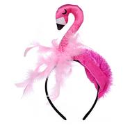 Cute Animals Stuffed Flamingo Hair Hoop Women Headband Makeup For Head Band For Photoshoot Christmas Hair Accessories Cosplay Headbands Women Cosplay Headband Flamingo Shape Halloween Animals Ears Red