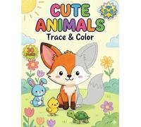 Cute Animals Trace and Color Book for Kids Ages 3-8 | Printable Zoo Coloring Pages | Kawaii Animal Tracing Fun: Fun and Adorable Trace & Color ... Perfect for Preschoolers, Early Learners