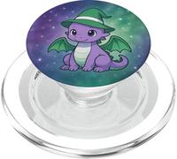 Cute Anime Baby Dragon Witch Kawaii Queer Pride Colors PopSockets PopGrip for MagSafe