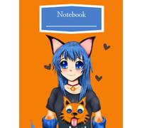 Cute Anime Catgirl Notebook: 120 Pages of Lined and Blank Paper for Your Creative Ideas: Introducing the Kemonomimi Catgirl Anime Manga Composition ... Sketching, Writing, and Doodling on the Go.