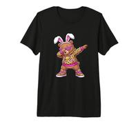 Cute Anime Dabbing Bunny Bear Happy Easter Women Girl Kids Premium T-Shirt