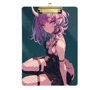 Cute Anime Evil Landscape clipboard Waterproof for Soccer Truck Driver Size 9 x 12 Gold